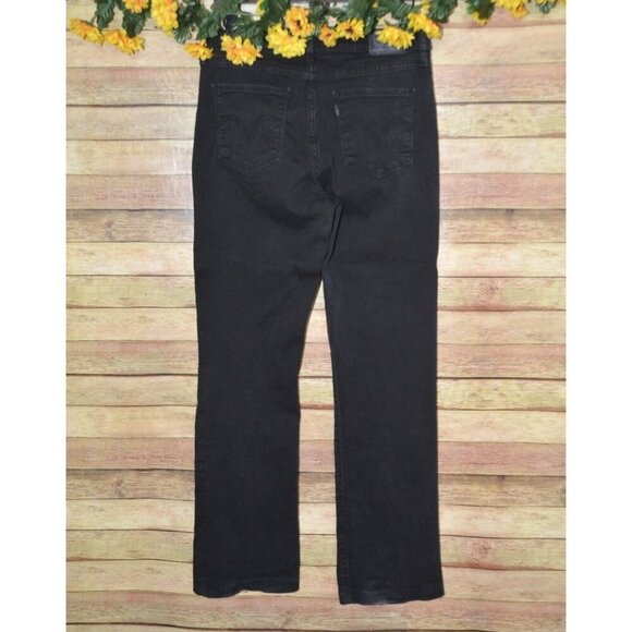 Levi's Ladies Black Classic Bootcut Jeans Size 8 Stretch Casual Western - Picture 3 of 10